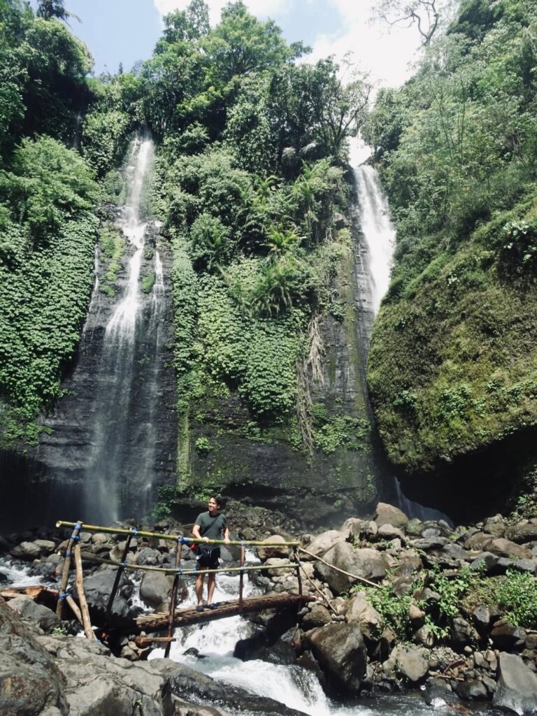visiting sekumpul waterfall with kids