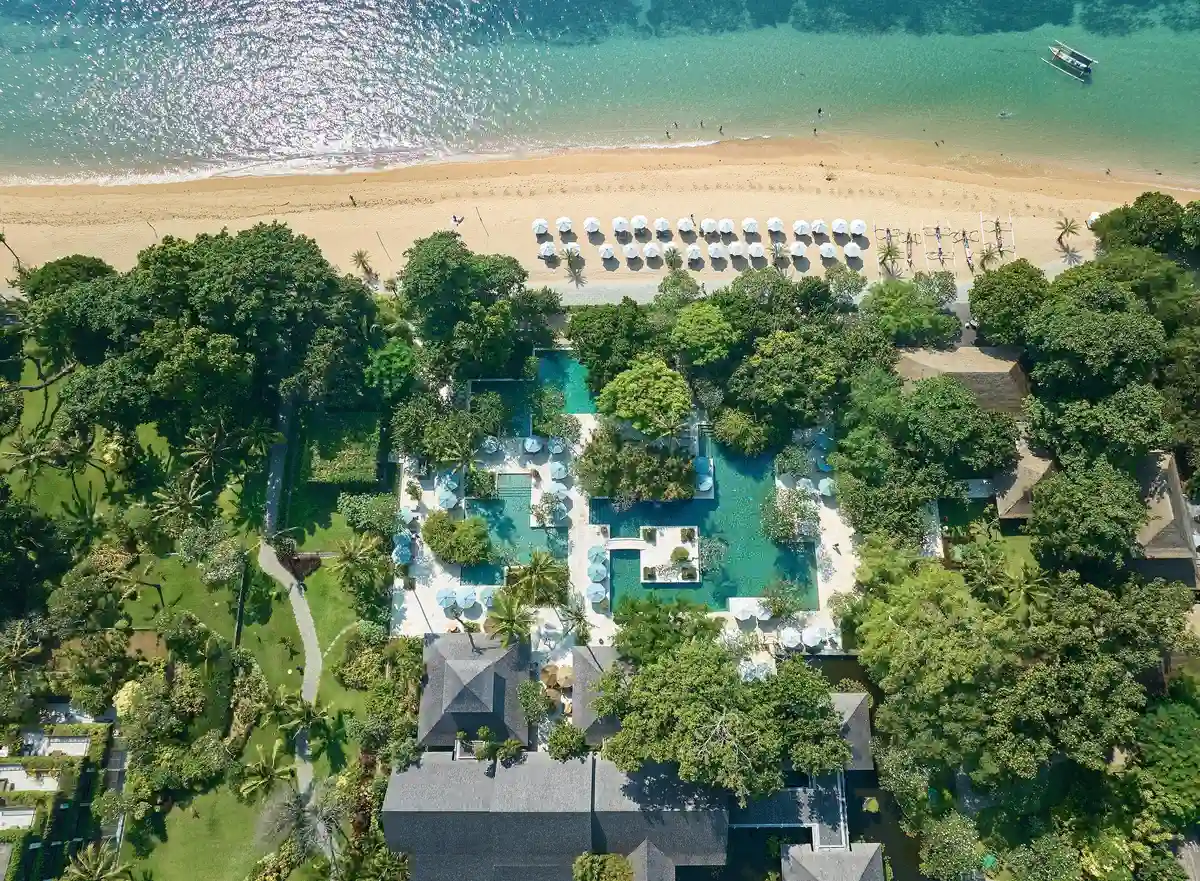 Hyatt Regency Bali in Sanur, a beachfront resort popular with families visiting Bali