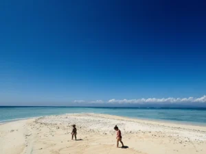 Kids playing at Selong Belanak Beach in Lombok