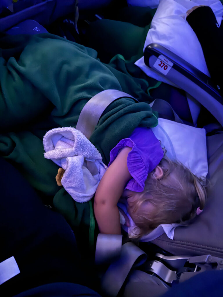 Inflatable footrest is an essential carry-on items for kids to help them sleep