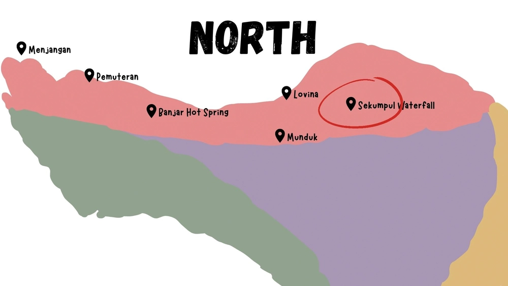 Waar is de Sekumpul waterval?