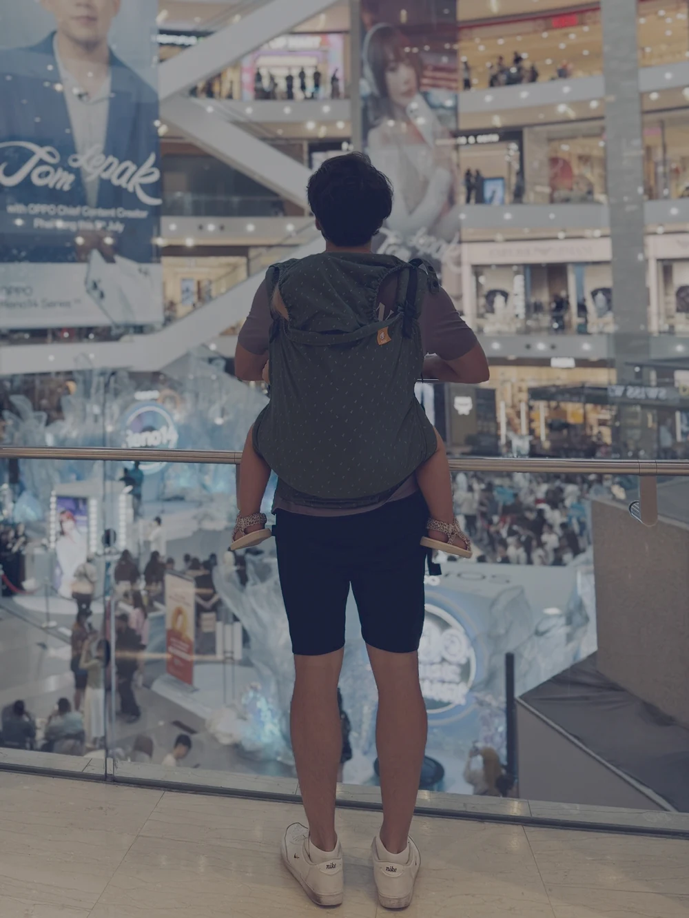 Getting around in Thailand with kids - using a baby carrier