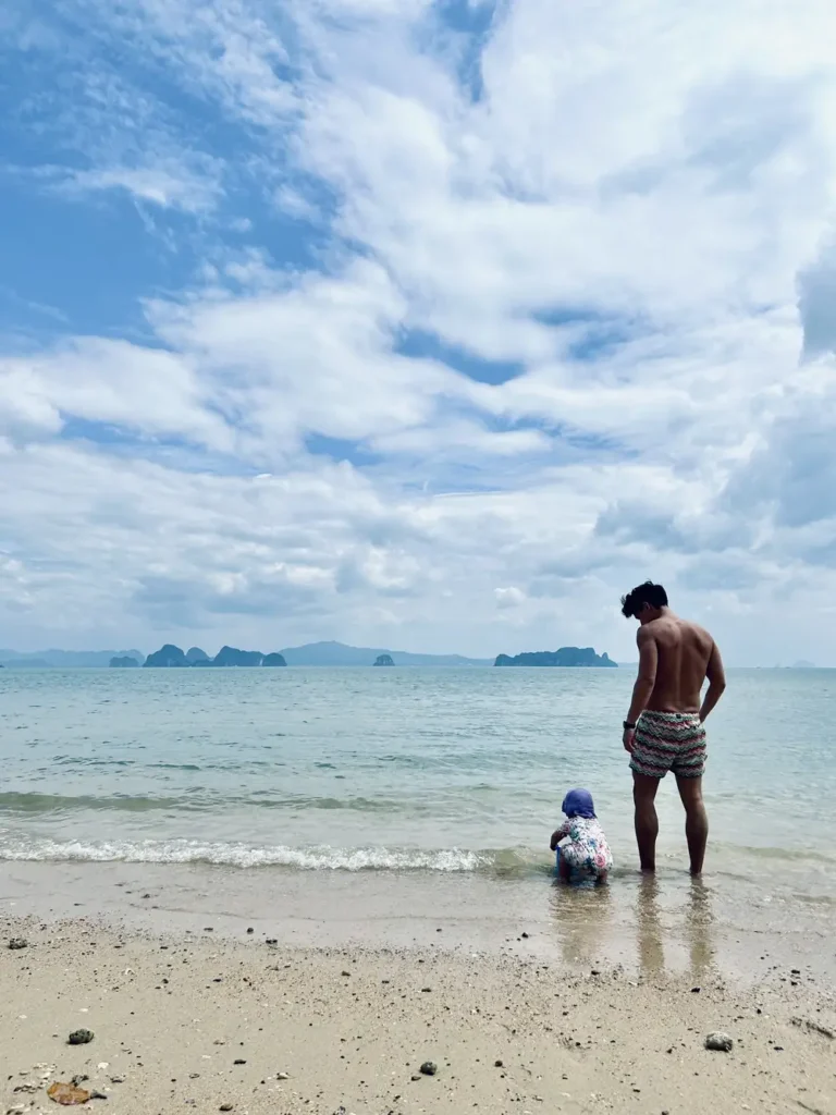 Enjoying the beach in Koh Yao Noi - the second stop: 2 Week Thailand Itinerary with Kids