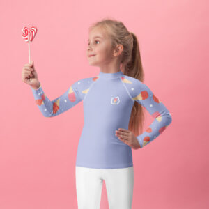 Kids UV Rashguard – Sun Protection for Little Travelers (Ice Cream Print)