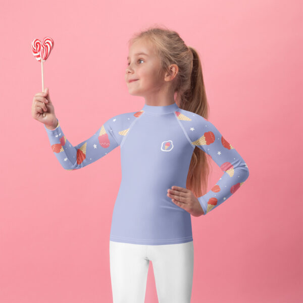 Kids UV Rashguard – Sun Protection for Little Travelers (Ice Cream Print)