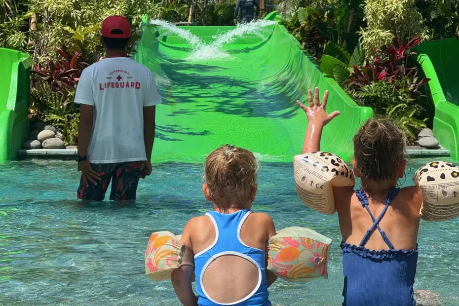 Kids enjoying Waterbom Bali, a family-friendly water park in Bali