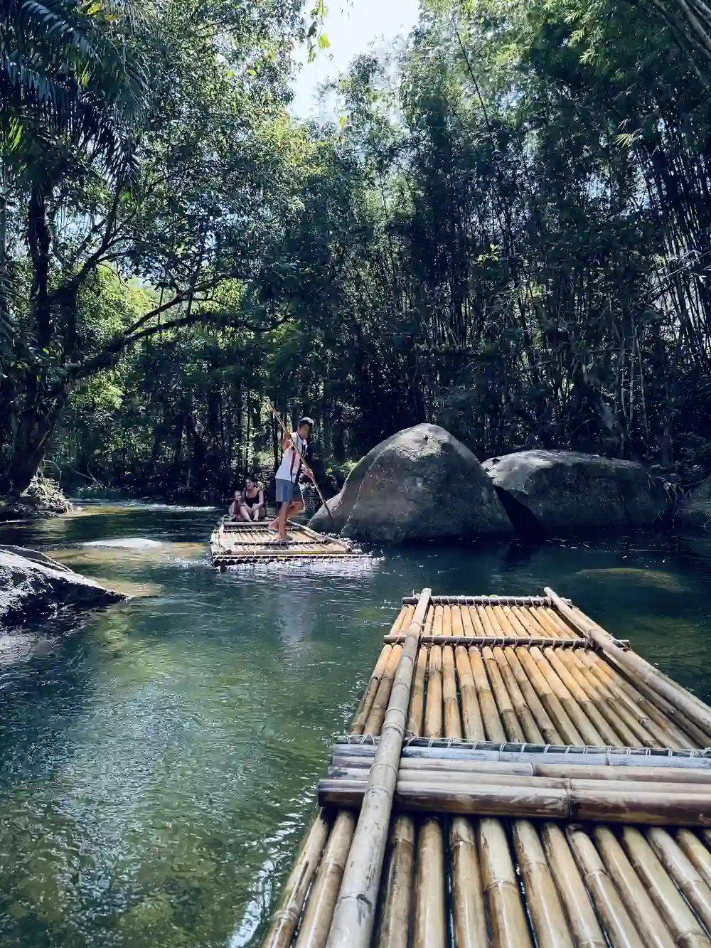 Bamboo rafting in Khao Lak with kids