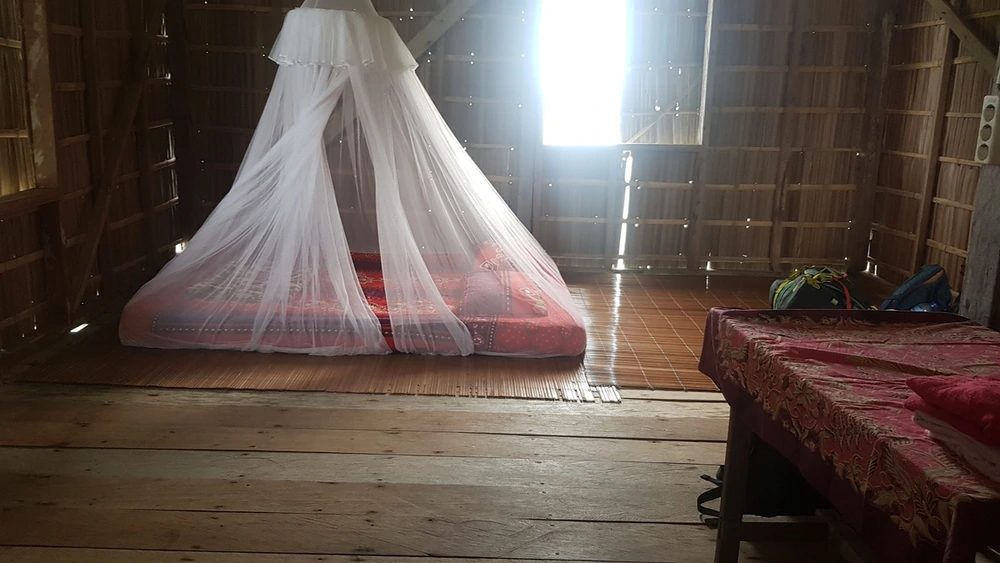 Simple homestay bedroom in Raja Ampat Indonesia