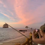 Sunset on Koh Lanta beach in Thailand during a family island trip