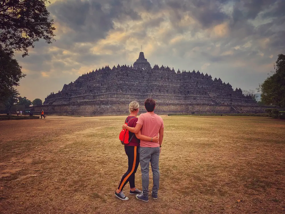 Sunset view from villa in Labuan Bajo Flores Indonesia