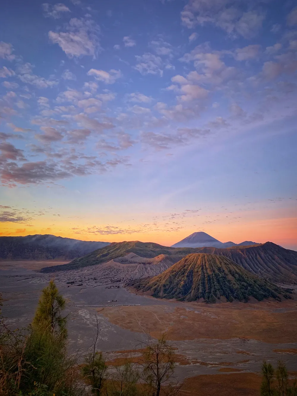 Mount Bromo volcano landscape in Java, Indonesia