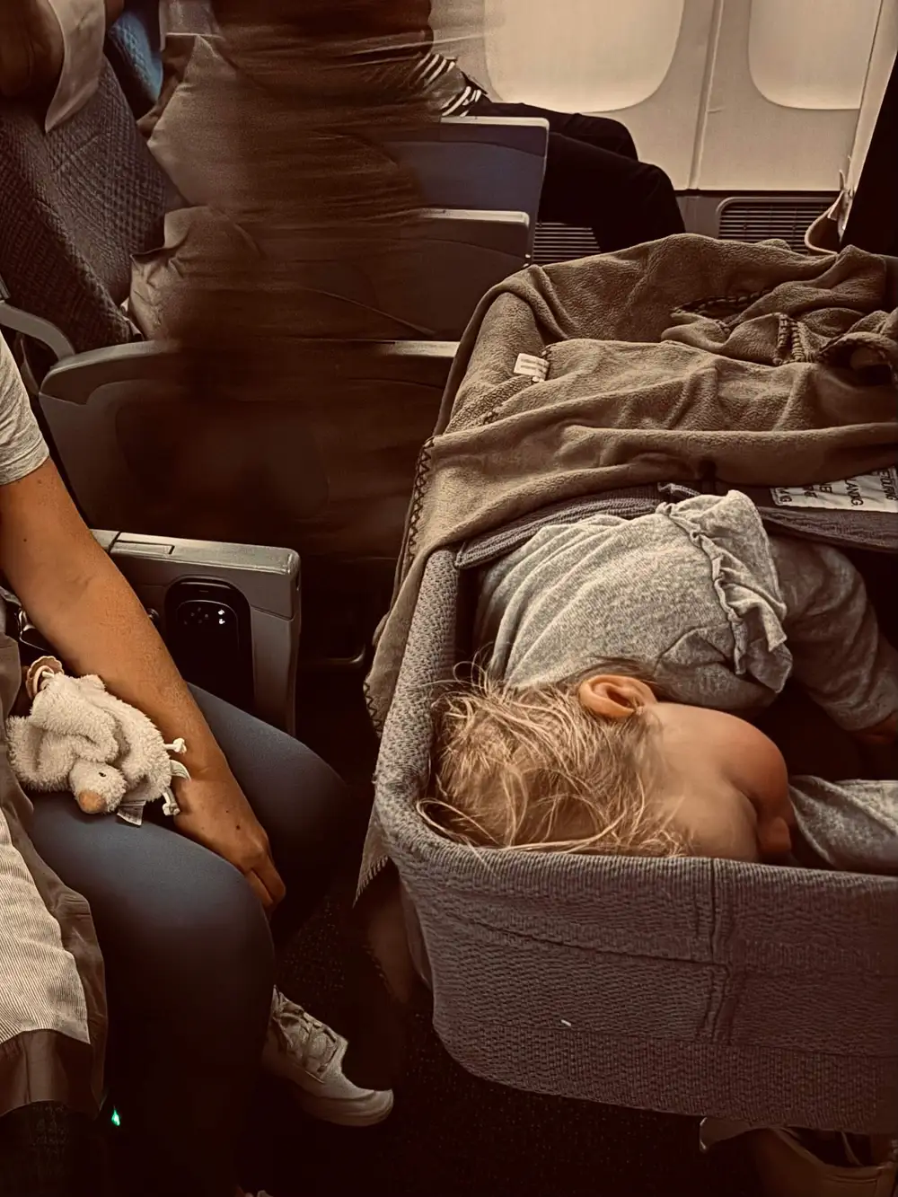 Baby sleeping in a bassinet