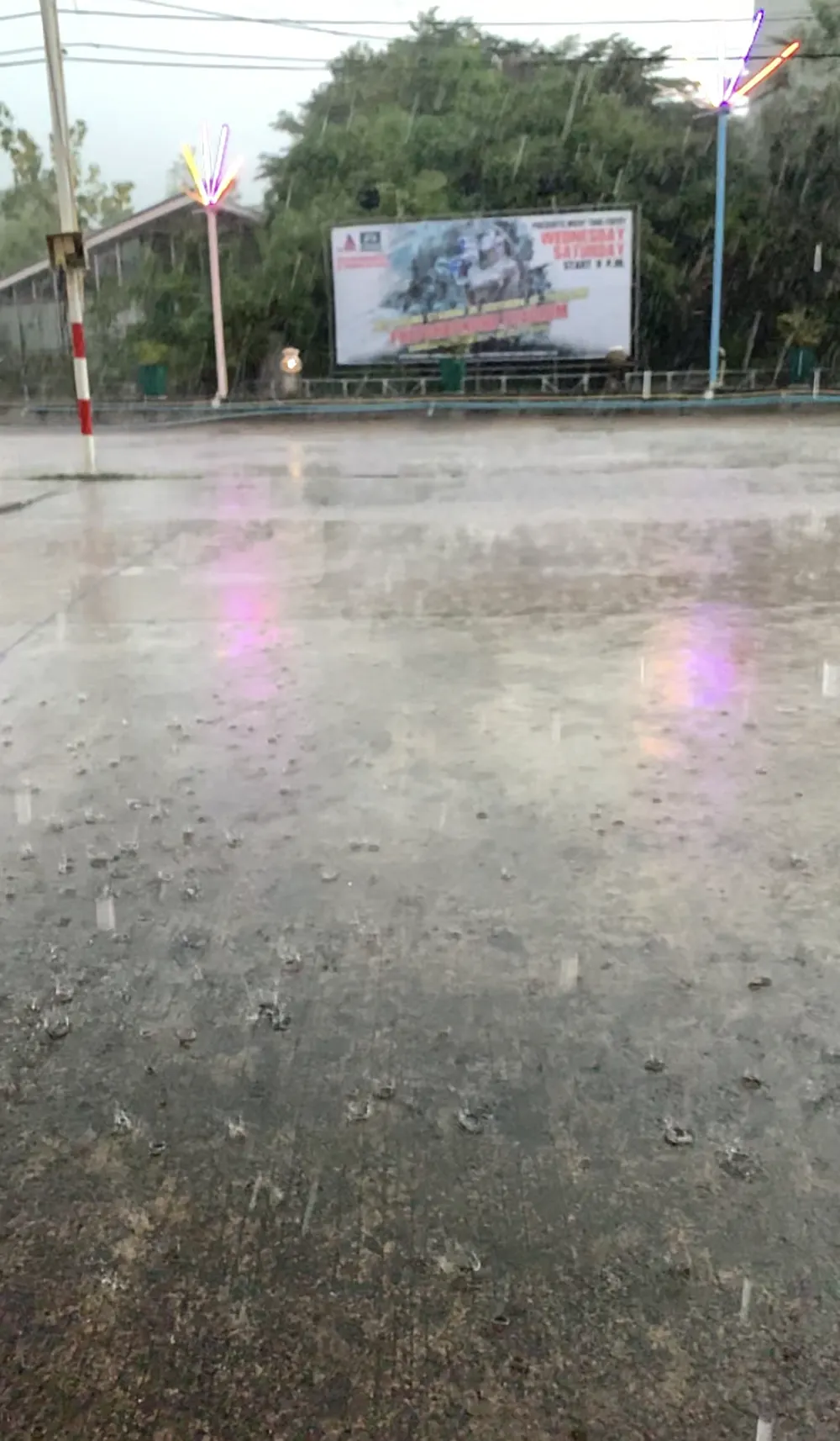 Rainy weather on Koh Tao, Thailand during a family island trip