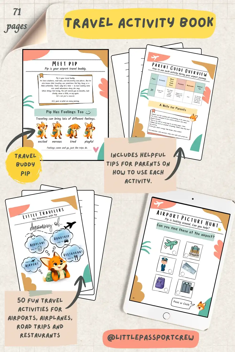 Travel Activity Book for Kids