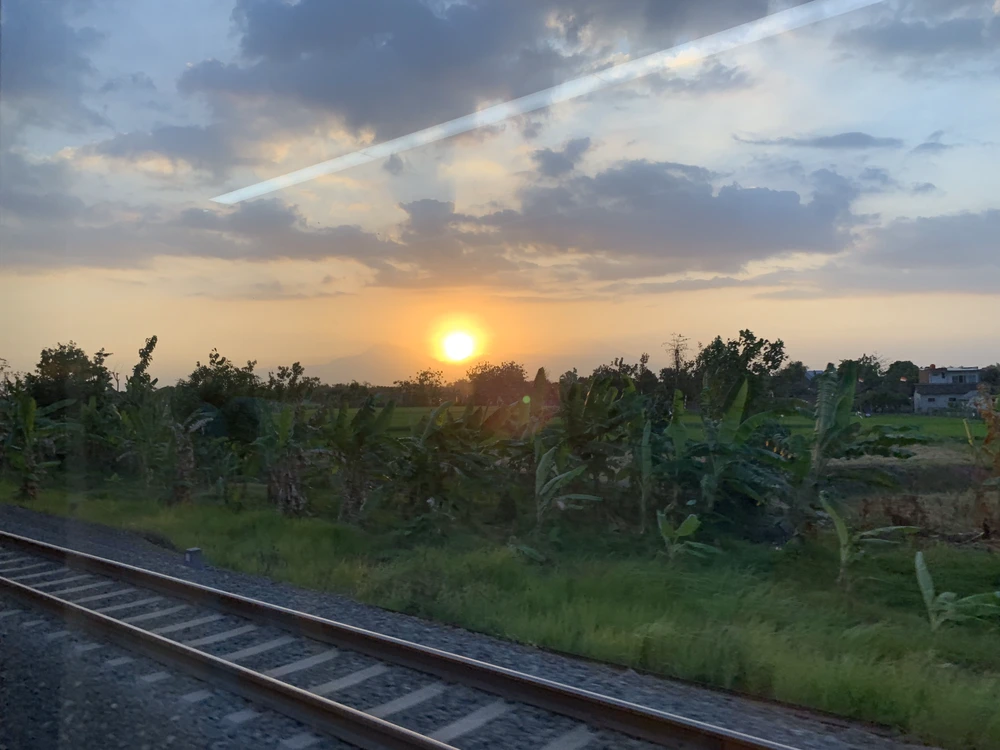 Toddler swimming at family villa pool Indonesia