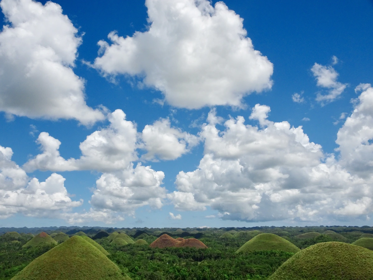 View of the Chocolate Hills in Bohol