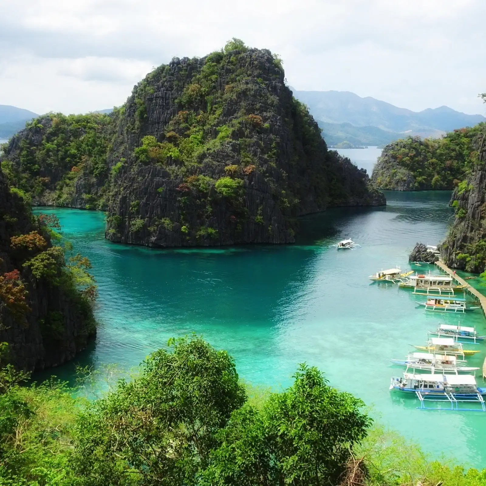 View over Kayangan Lake in Coron, Palawan