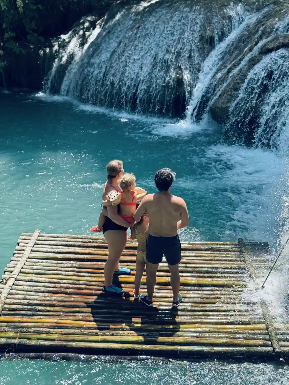 Cambugahay Falls in Siquijor, a popular family attraction in the Philippines