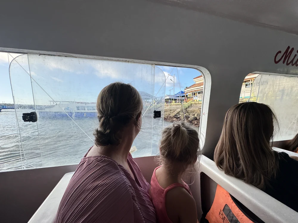 Our family on the ferry to Boracay