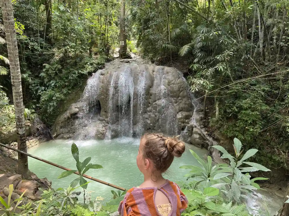 Girl at Lugnason Falls in Siquijor