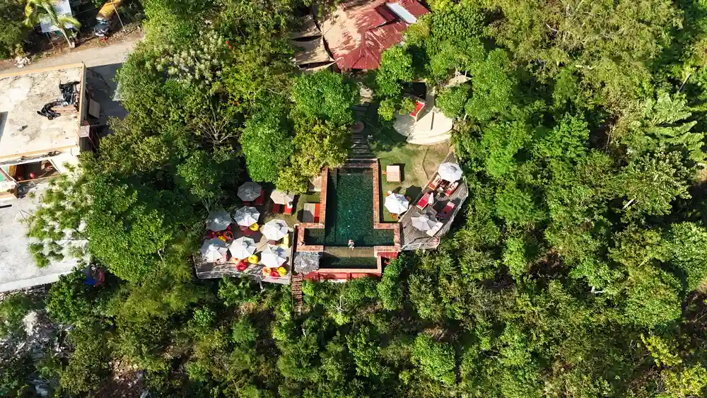 Aerial view of Nakabalo Resort in Siquijor
