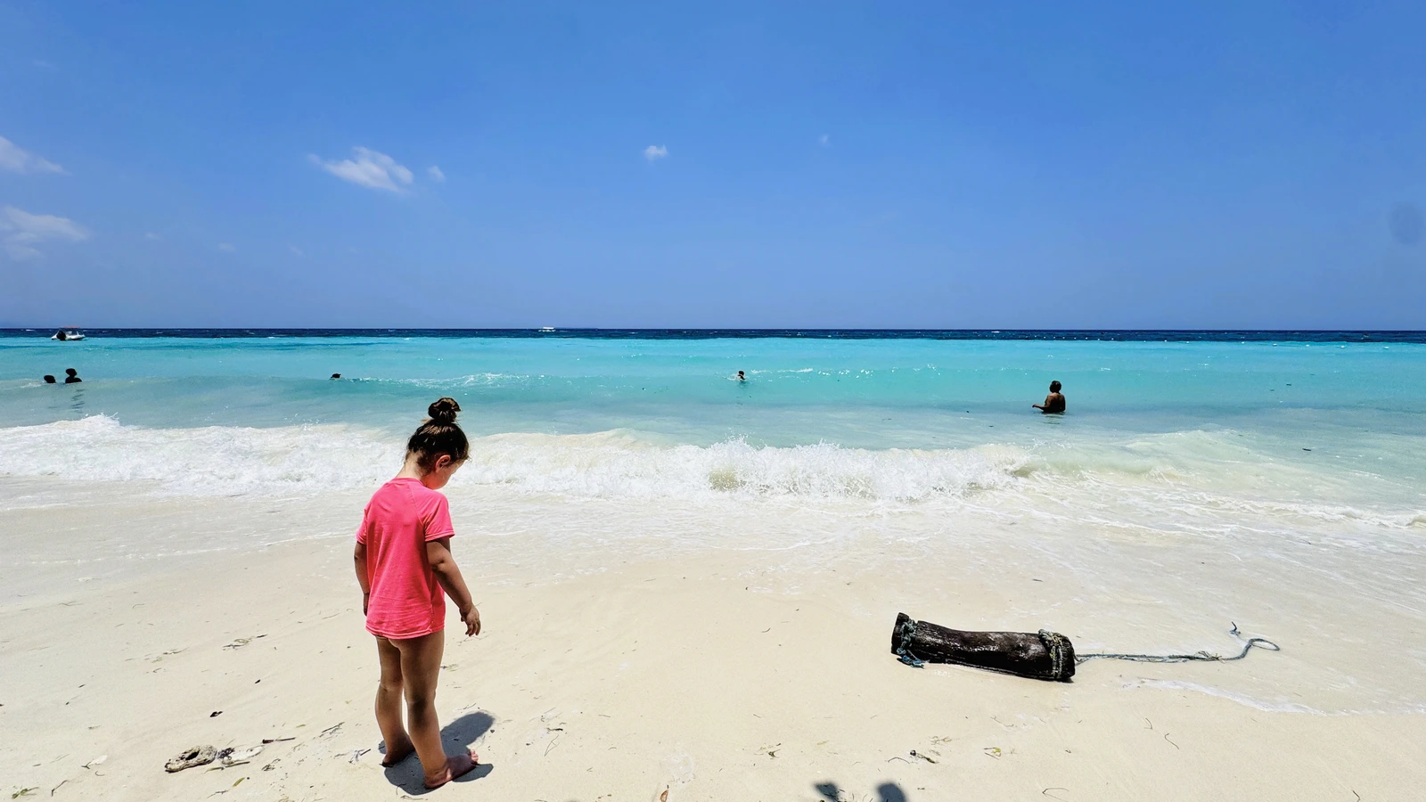 Our daughter enjoying Dumaluan Beach in Bohol